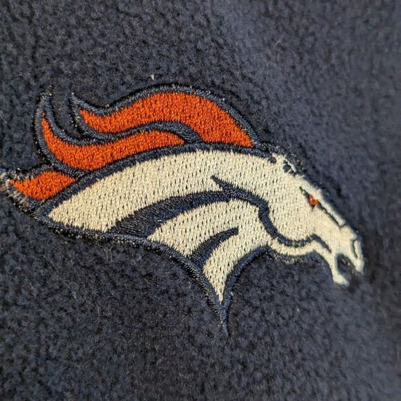 NFL Denver Broncos Blue Fleece Zip Vest NWT - Picture 6 of 7